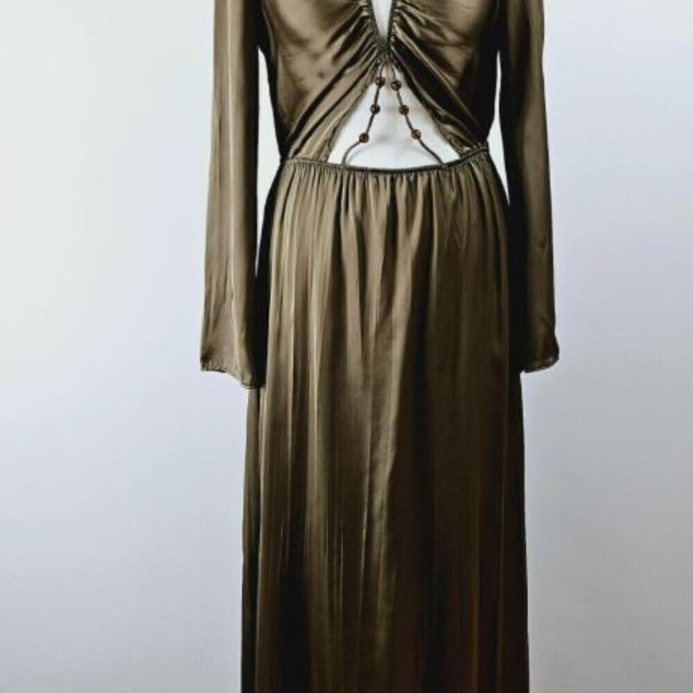 ZARA WOMEN'S KHAKI DRESS SIZE 9878 088 506 - Picture 2 of 5